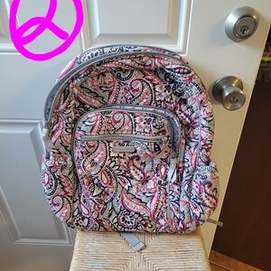 Vera Bradley Pink and Blue Paisley Backpack